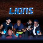 Detroit Lions Lighted Recycled Metal Wordmark NFL Sign
