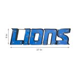 Detroit Lions Lighted Recycled Metal Wordmark NFL Sign