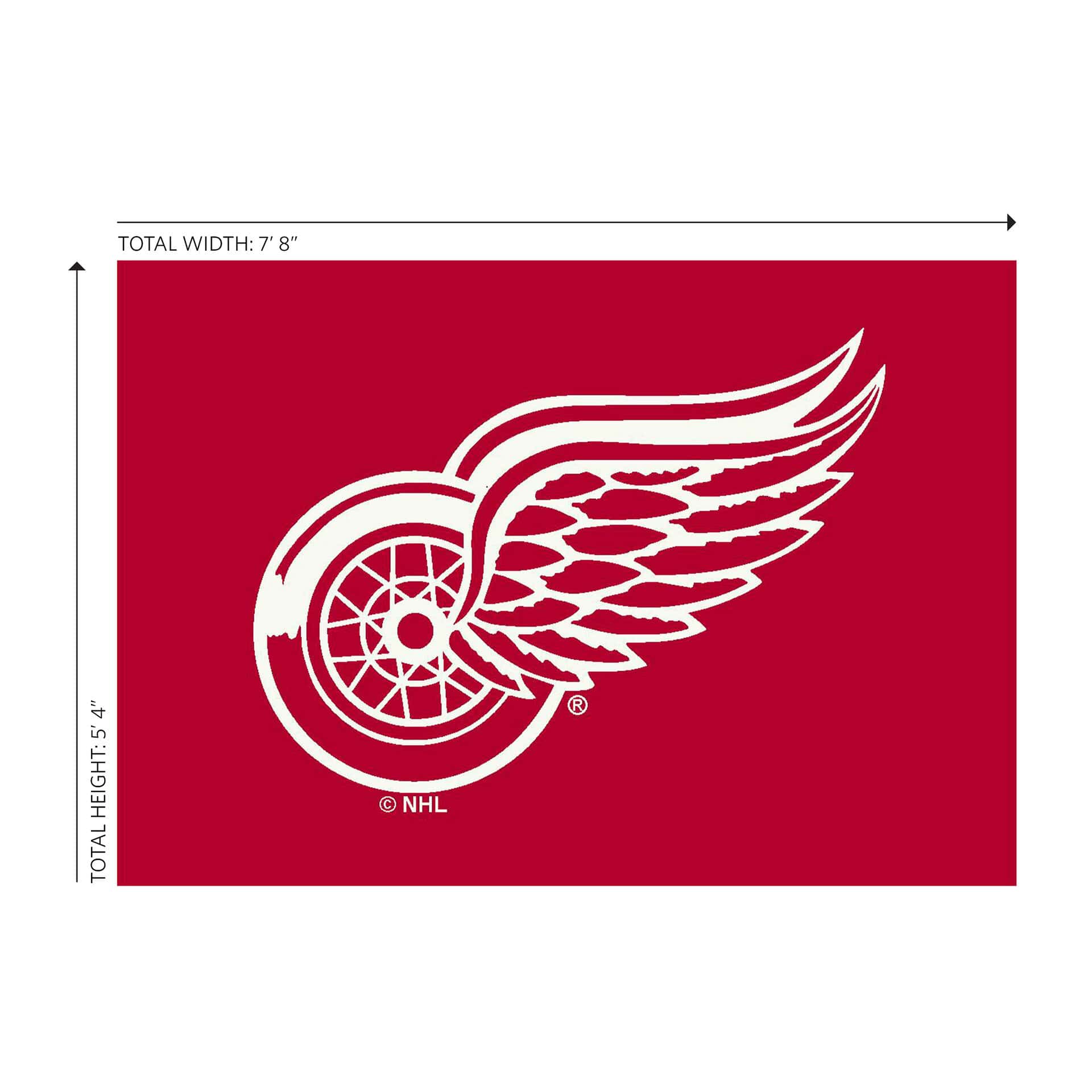 Detroit Red Wings 6x8 Spirit Rug 2 Detroit Red Wings 6x8 Spirit Rug - Image 2