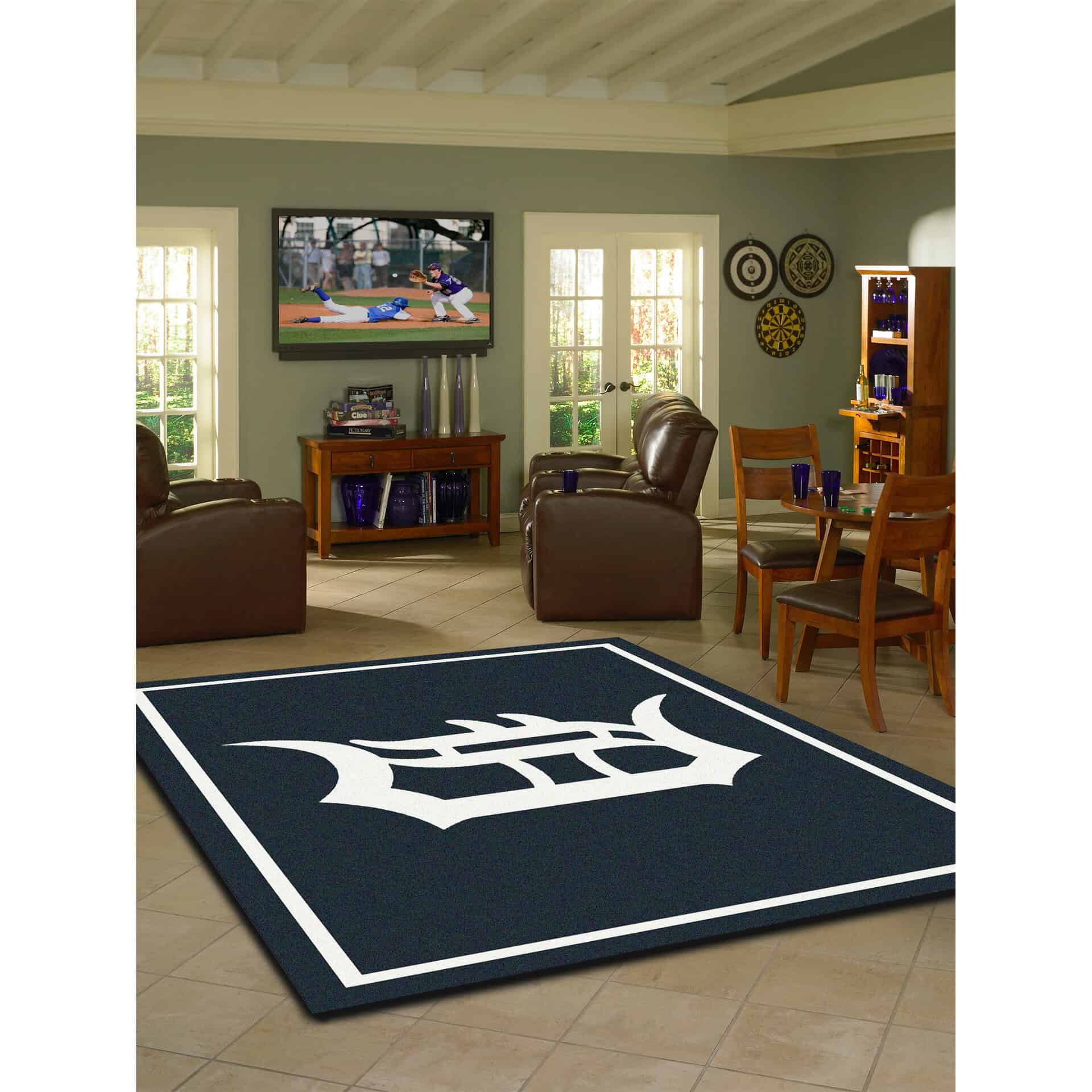 Detroit Tigers 8x11 Spirit Area Rug Officially Licensed MLB 1 Detroit Tigers 8x11 Spirit Area Rug Officially Licensed MLB