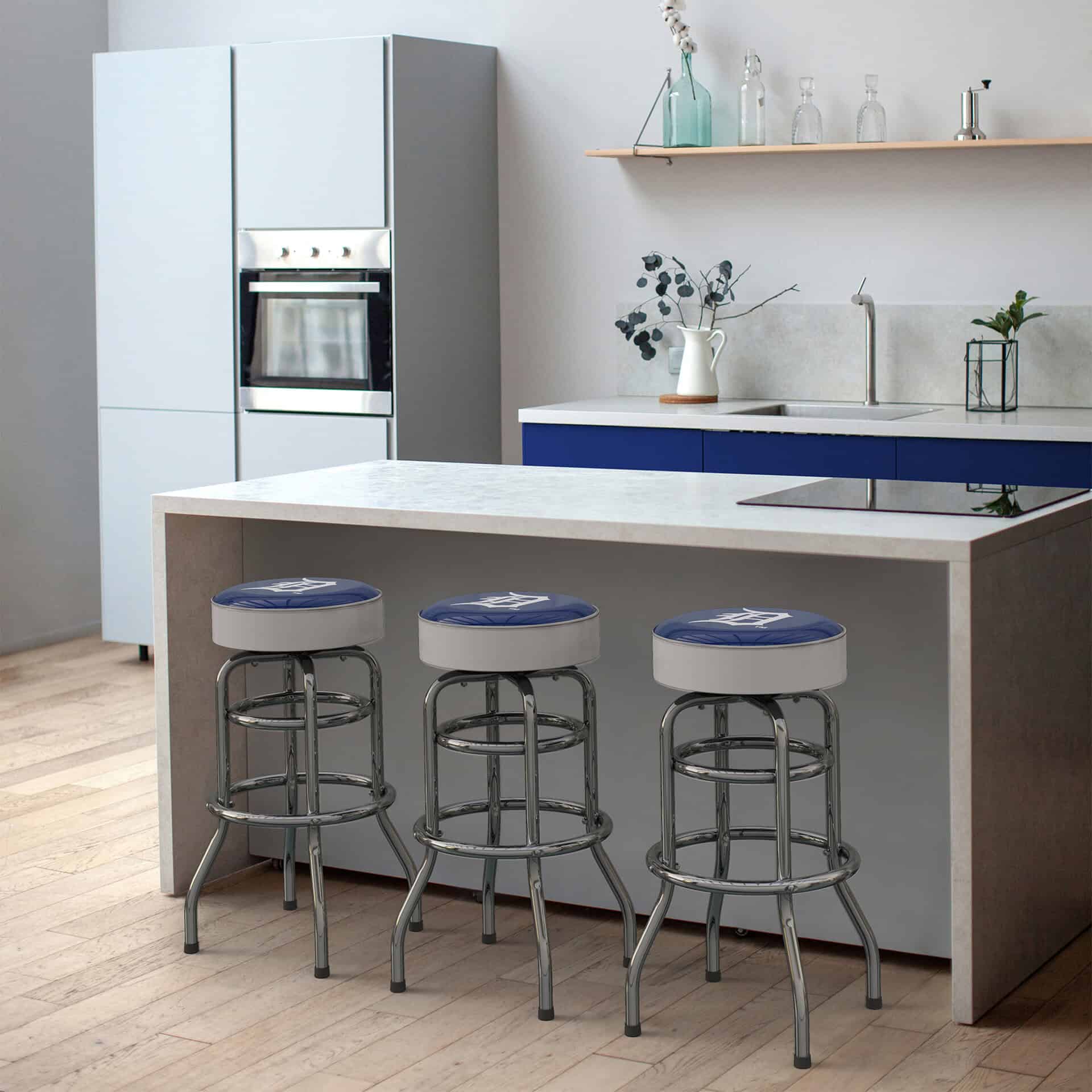 Detroit Tigers Chrome Logo Bar Stool American Made 4 Detroit Tigers Chrome Logo Bar Stool American Made - Image 4