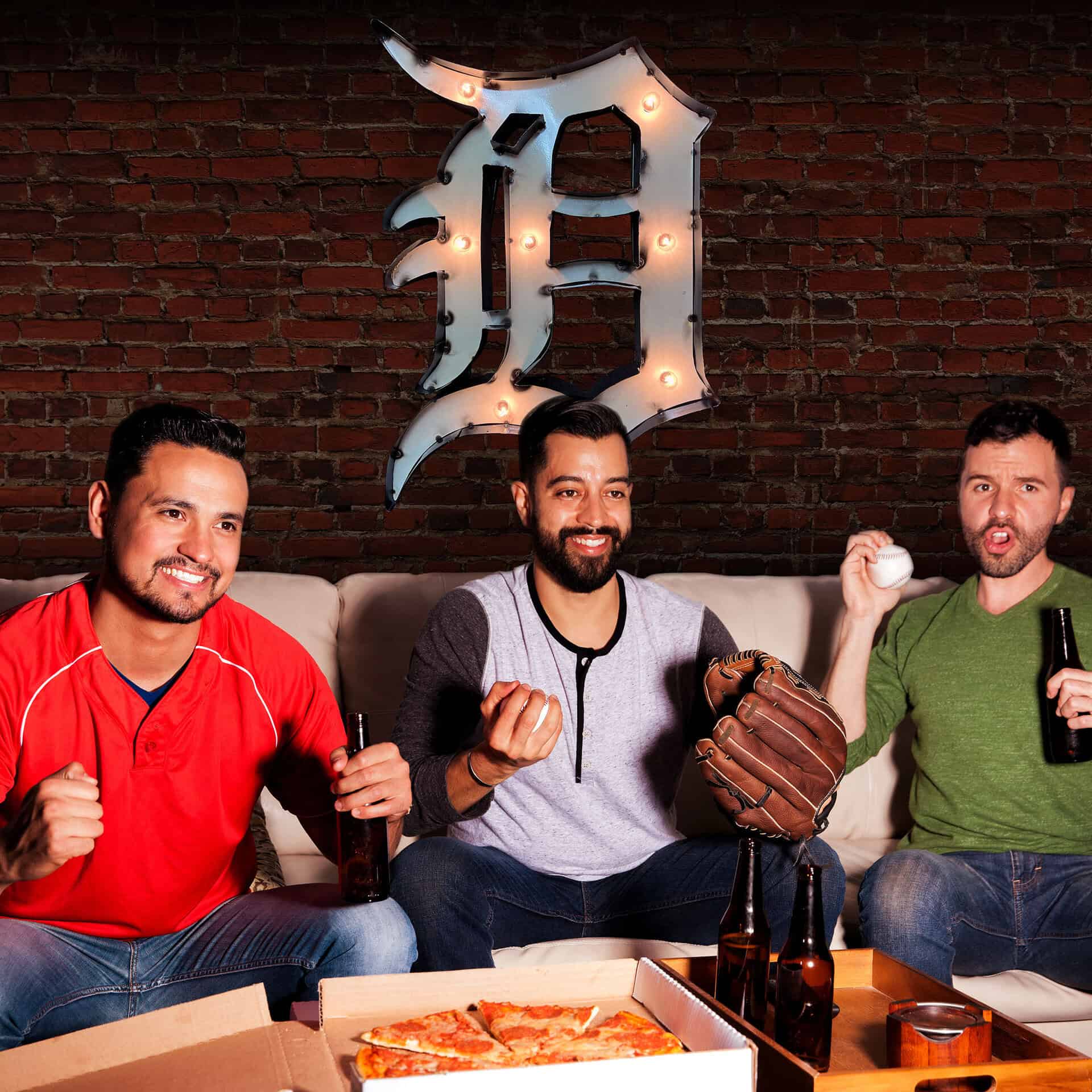 Detroit Tigers Lighted Recycled Metal MLB Sign 3 Detroit Tigers Lighted Recycled Metal MLB Sign - Image 3