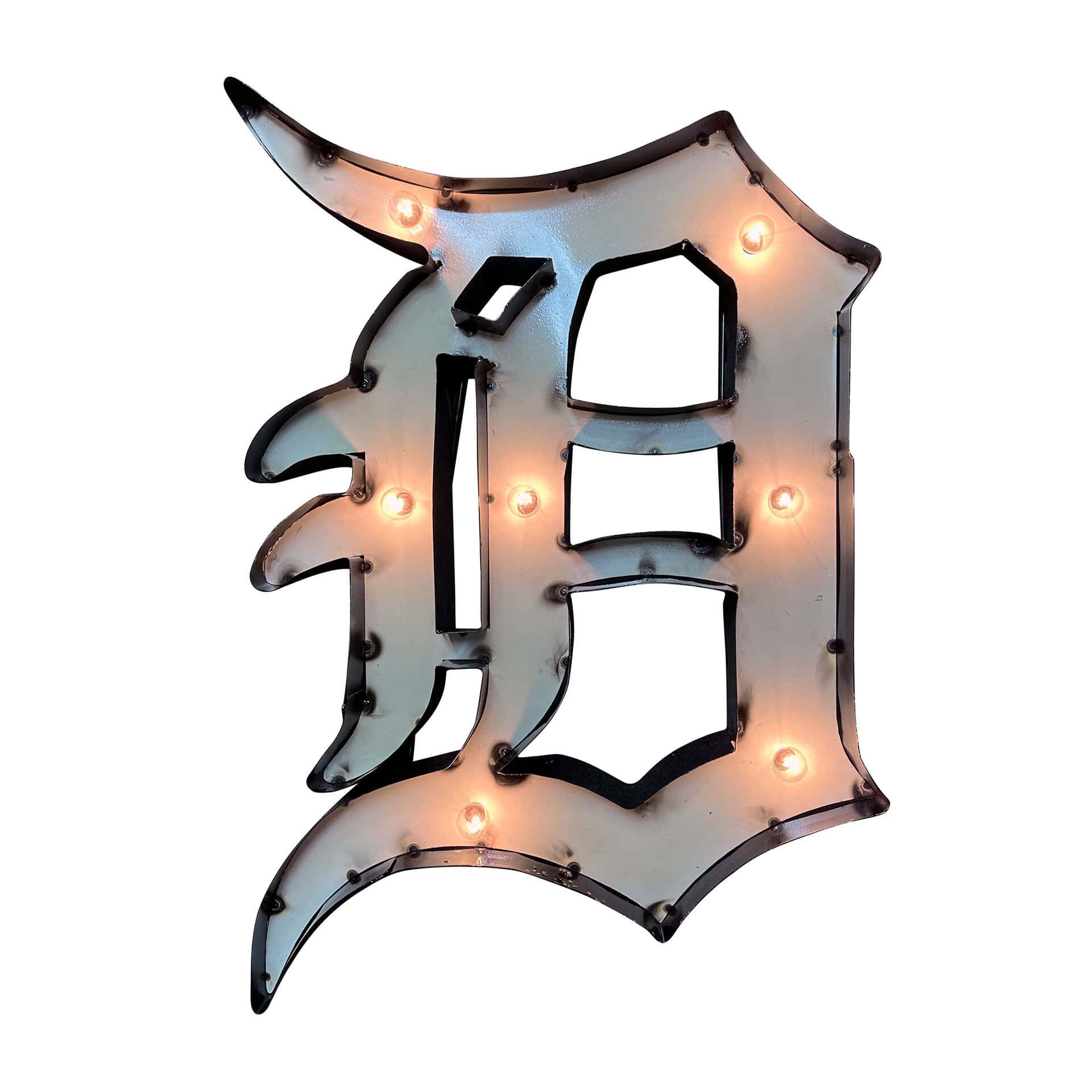 Detroit Tigers Lighted Recycled Metal MLB Sign 4 Detroit Tigers Lighted Recycled Metal MLB Sign - Image 4