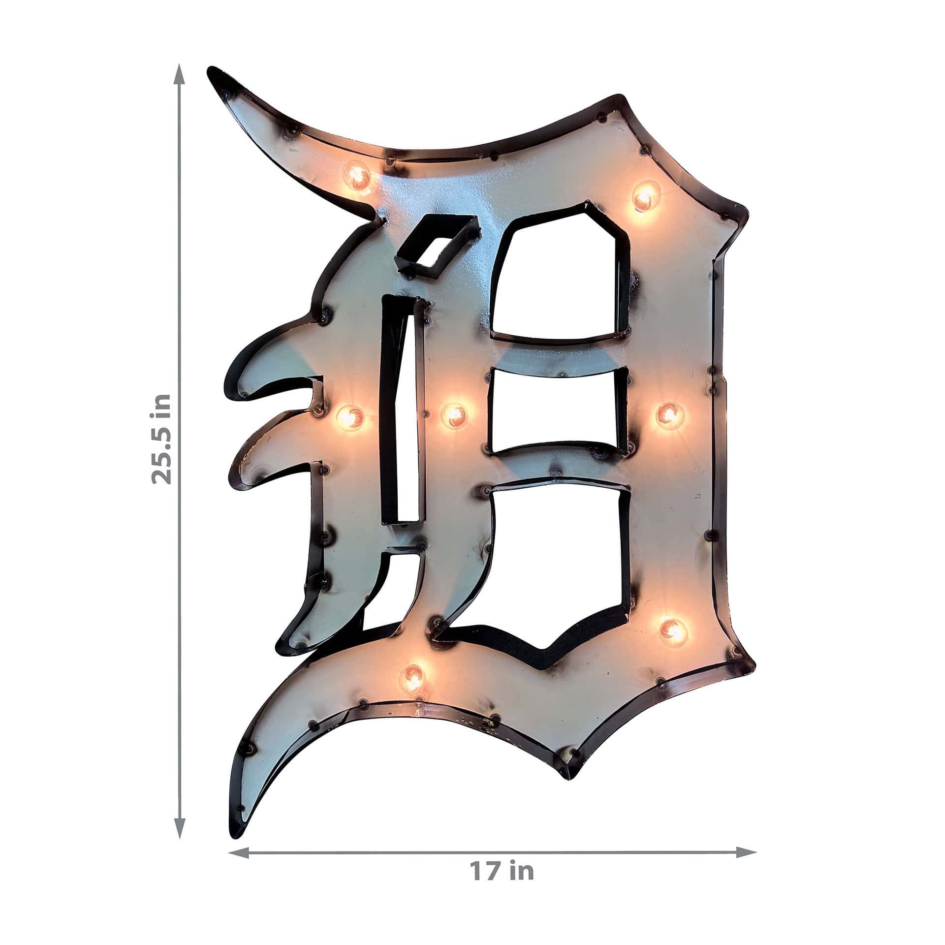 Detroit Tigers Lighted Recycled Metal MLB Sign 5 Detroit Tigers Lighted Recycled Metal MLB Sign - Image 5