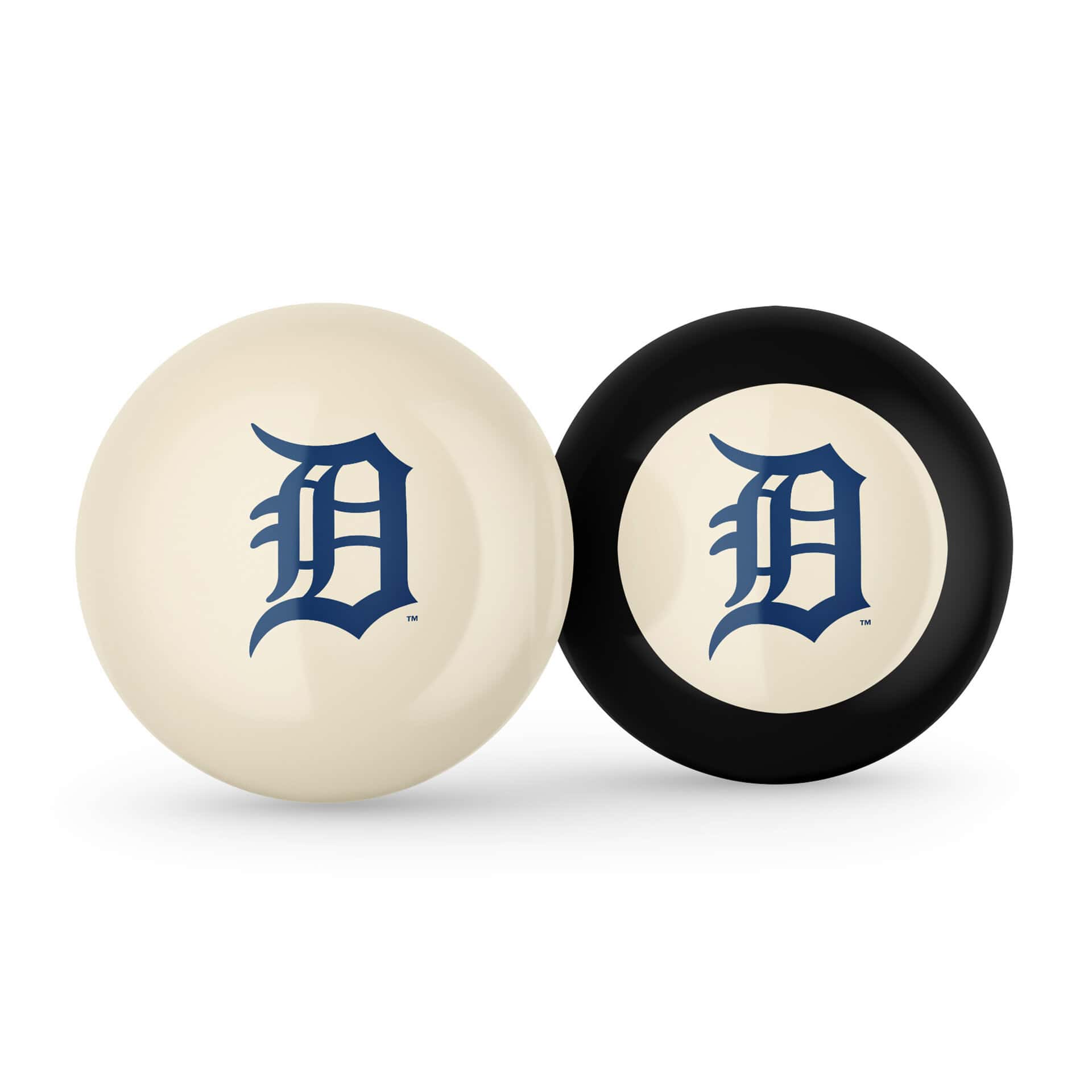 Detroit Tigers MLB Logo Cue Ball and 8 Ball 3 Detroit Tigers MLB Logo Cue Ball and 8 Ball - Image 3