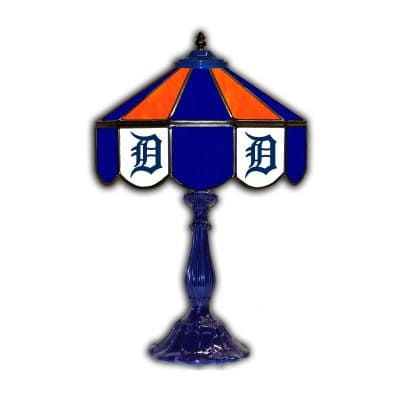 Detroit Tigers Tiffany Style Glass Table Lamp 21 Inch