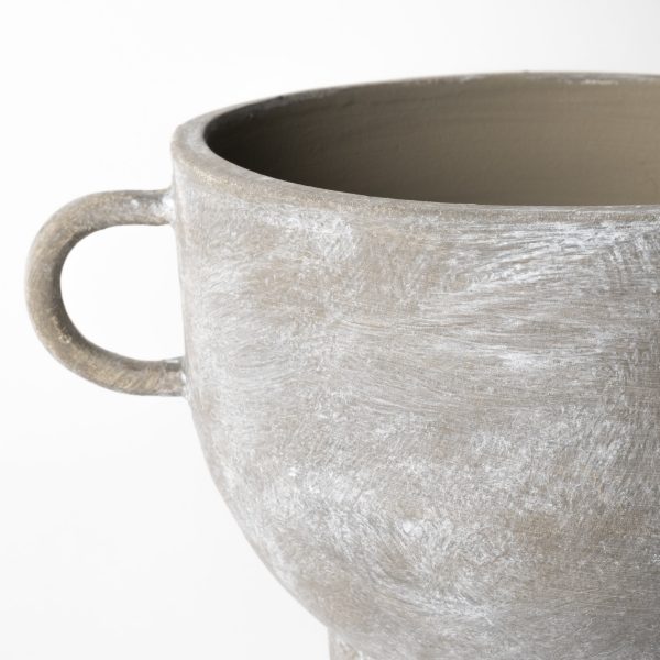 Deya Small Rustic Brown Ceramic Vase 6