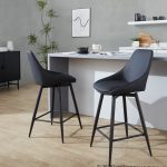Diana 26 Black Faux Leather Contemporary Counter Stools (Set of 2) 12 Diana 26 Black Faux Leather Contemporary Counter Stools (Set of 2)