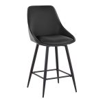 Diana 26 Black Faux Leather Contemporary Counter Stools (Set of 2) 14 Diana 26 Black Faux Leather Contemporary Counter Stools (Set of 2)
