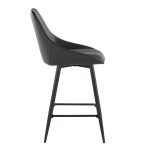 Diana 26 Black Faux Leather Contemporary Counter Stools (Set of 2) 15 Diana 26 Black Faux Leather Contemporary Counter Stools (Set of 2)