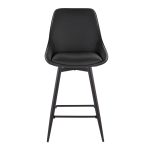 Diana 26 Black Faux Leather Contemporary Counter Stools (Set of 2) 18 Diana 26 Black Faux Leather Contemporary Counter Stools (Set of 2)