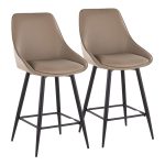 Diana 26 Contemporary Black Faux Leather Counter Stools (Set of 2) 13 Diana 26 Contemporary Black Faux Leather Counter Stools (Set of 2)