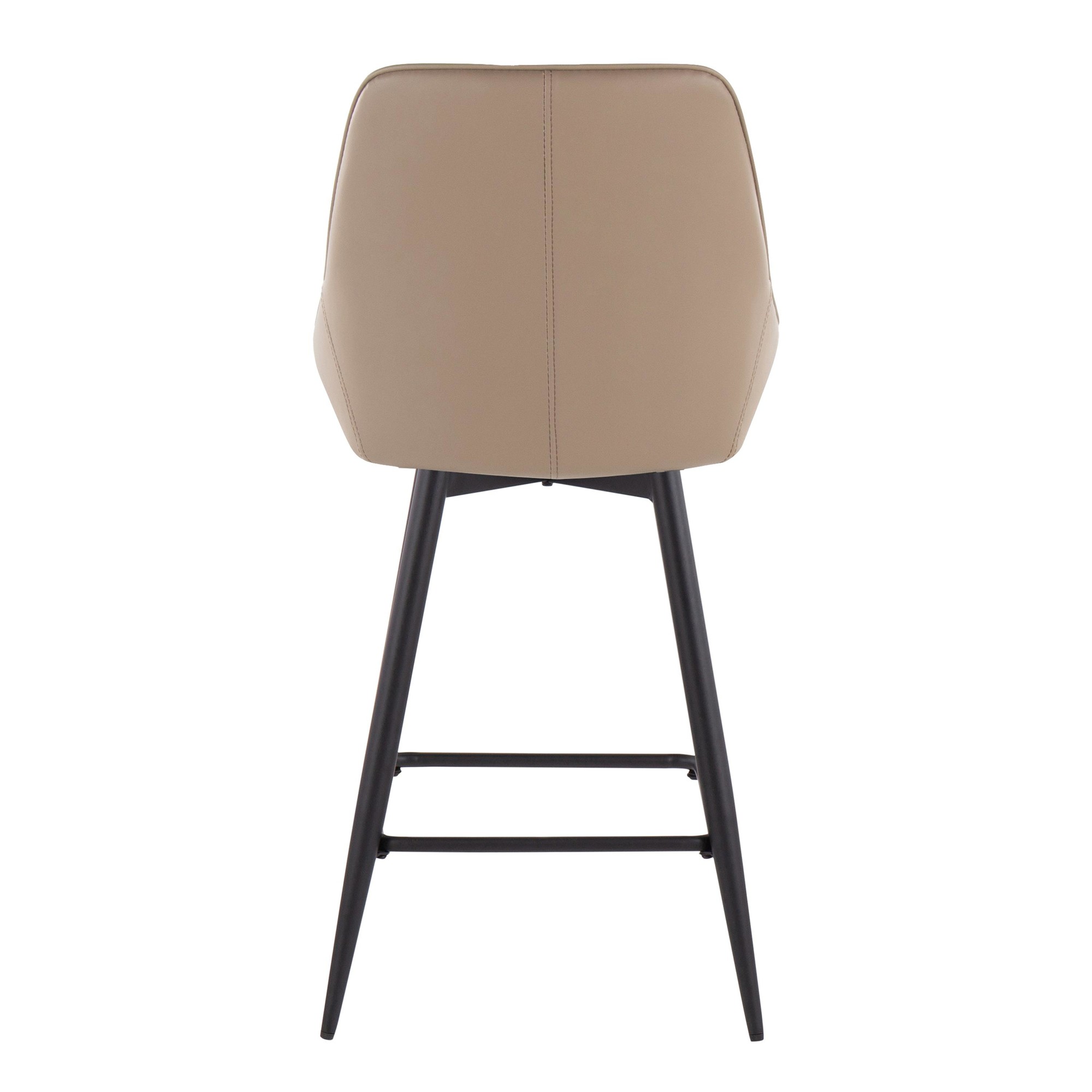 Diana 26 Contemporary Black Faux Leather Counter Stools (Set of 2) 7 Diana 26 Contemporary Black Faux Leather Counter Stools (Set of 2) - Image 7