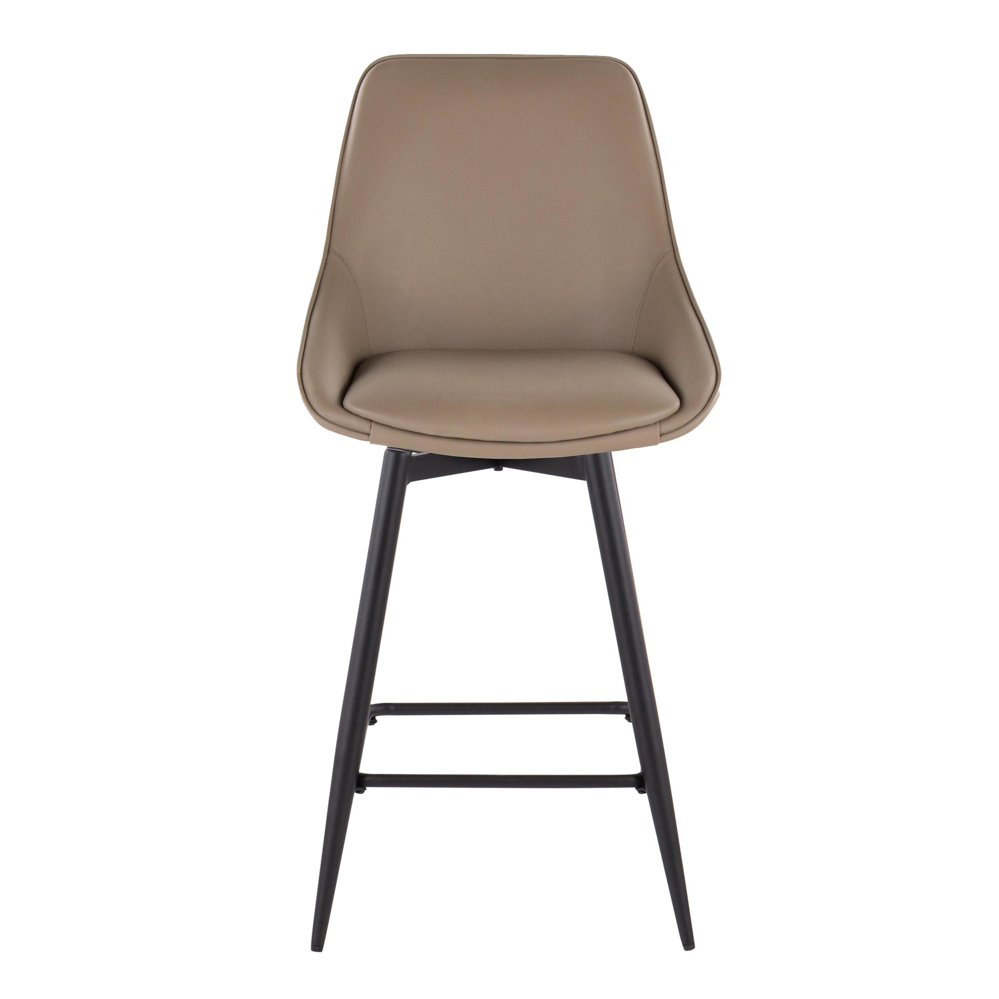 Diana 26 Contemporary Black Faux Leather Counter Stools (Set of 2) 8 Diana 26 Contemporary Black Faux Leather Counter Stools (Set of 2) - Image 8