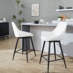 Diana 26-Inch Black Metal White Contemporary Counter Stools (Set of 2) 12 Diana 26-Inch Black Metal White Contemporary Counter Stools (Set of 2)