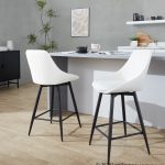 Diana 26-Inch Black Metal White Contemporary Counter Stools (Set of 2) 11 Diana 26-Inch Black Metal White Contemporary Counter Stools (Set of 2)