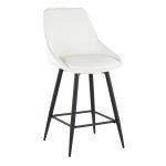 Diana 26-Inch Black Metal White Contemporary Counter Stools (Set of 2) 14 Diana 26-Inch Black Metal White Contemporary Counter Stools (Set of 2)