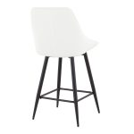 Diana 26-Inch Black Metal White Contemporary Counter Stools (Set of 2) 16 Diana 26-Inch Black Metal White Contemporary Counter Stools (Set of 2)