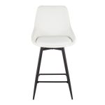 Diana 26-Inch Black Metal White Contemporary Counter Stools (Set of 2) 18 Diana 26-Inch Black Metal White Contemporary Counter Stools (Set of 2)
