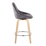 Diana 26-Inch Contemporary Grey Velvet Swivel Counter Stools (Set of 2)
