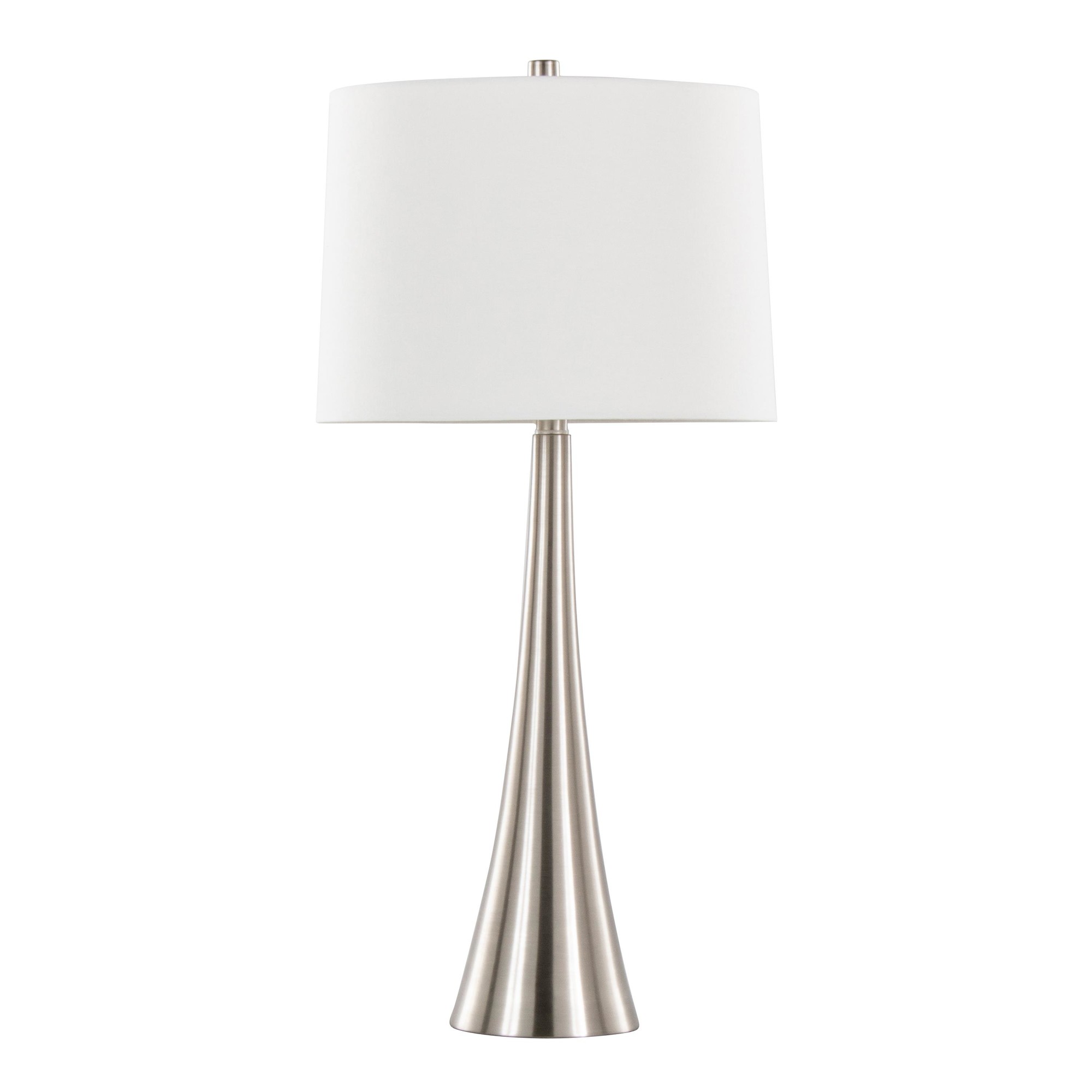 Diana 29 Contemporary Brushed Nickel Table Lamps (Set of 2) 5 Diana 29 Contemporary Brushed Nickel Table Lamps (Set of 2) - Image 5