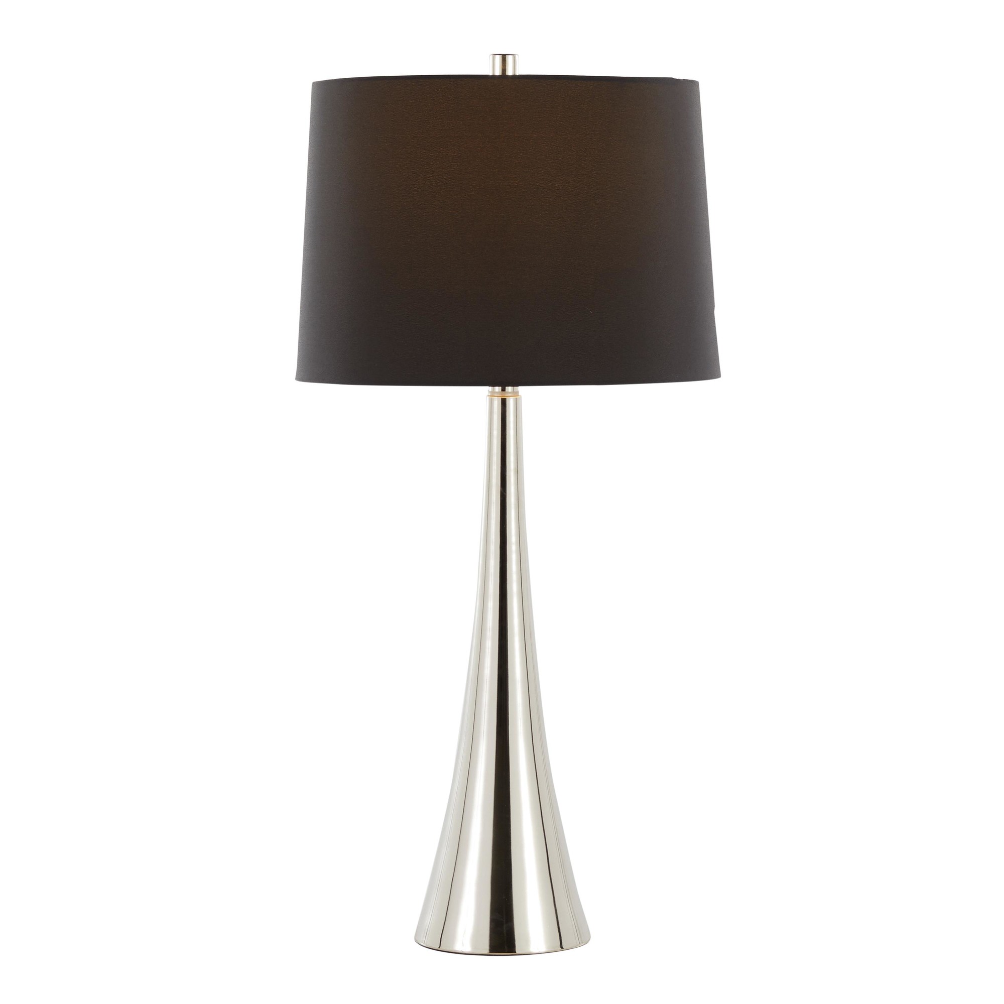 Diana 29 Contemporary Polished Nickel Table Lamps (Set of 2) 2 Diana 29 Contemporary Polished Nickel Table Lamps (Set of 2) - Image 2