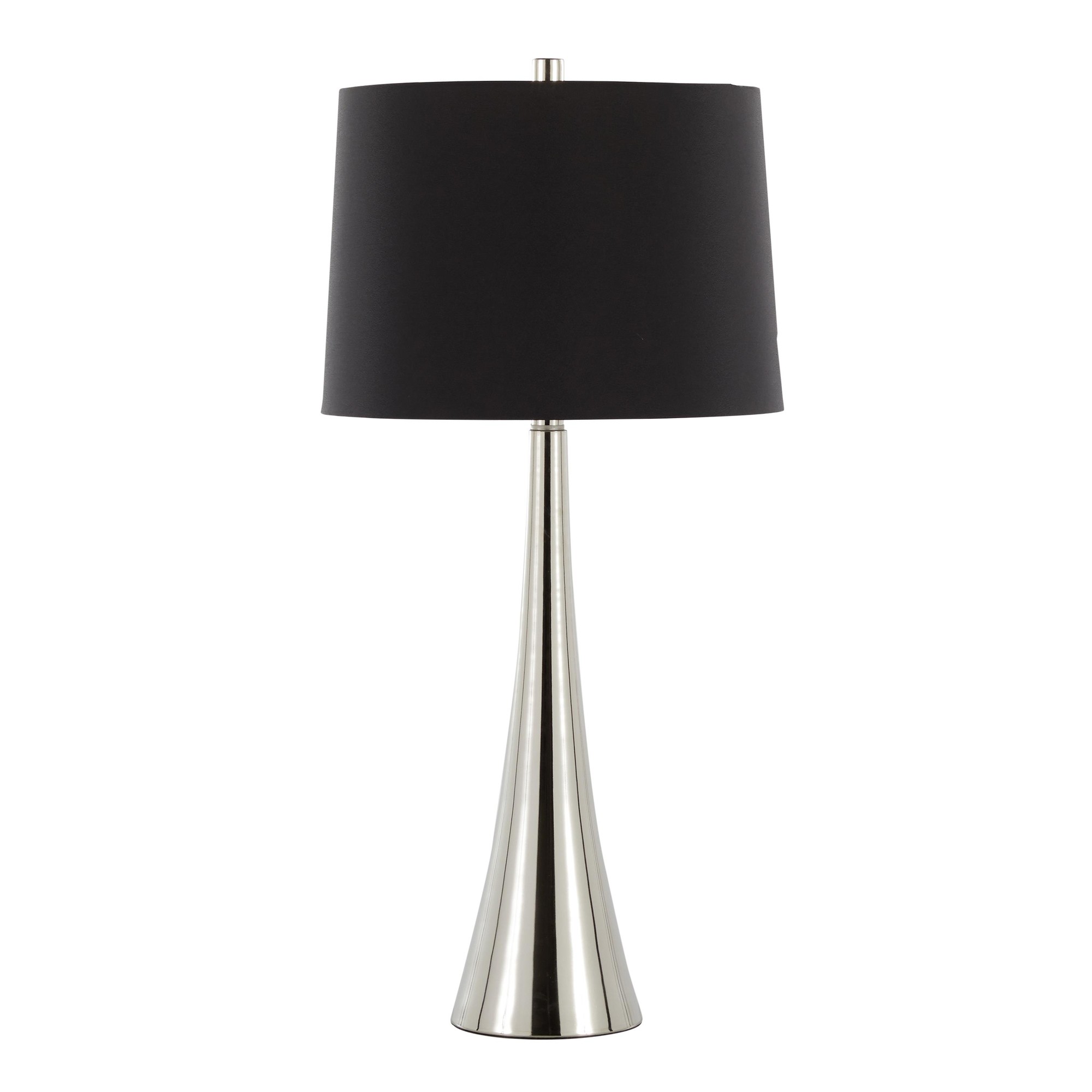 Diana 29 Contemporary Polished Nickel Table Lamps (Set of 2) 3 Diana 29 Contemporary Polished Nickel Table Lamps (Set of 2) - Image 3