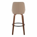 Diana 30 Walnut Brown Contemporary Swivel Barstool (Set of 2)