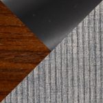 Diana 30 Walnut and Grey Corduroy Contemporary Barstools (Set of 2)