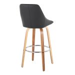 Diana 30 Zebra Wood Black Faux Leather Swivel Barstool (Set of 2) 17 Diana 30 Zebra Wood Black Faux Leather Swivel Barstool (Set of 2)