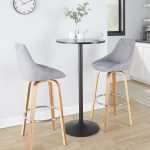 Diana 30 Zebra Wood Grey Corduroy Contemporary Barstools (Set of 2) 11 Diana 30 Zebra Wood Grey Corduroy Contemporary Barstools (Set of 2)