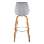 Diana 30 Zebra Wood Grey Corduroy Contemporary Barstools (Set of 2) 17 Diana 30 Zebra Wood Grey Corduroy Contemporary Barstools (Set of 2)