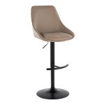 Diana Black Brown Contemporary Adjustable Barstools (Set of 2) 14 Diana Black Brown Contemporary Adjustable Barstools (Set of 2)
