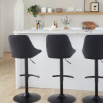 Diana Black Faux Leather Contemporary Adjustable Barstools (Set of 2) 12 Diana Black Faux Leather Contemporary Adjustable Barstools (Set of 2)