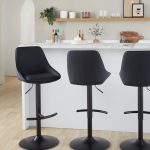 Diana Black Faux Leather Contemporary Adjustable Barstools (Set of 2) 11 Diana Black Faux Leather Contemporary Adjustable Barstools (Set of 2)