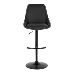 Diana Black Faux Leather Contemporary Adjustable Barstools (Set of 2) 18 Diana Black Faux Leather Contemporary Adjustable Barstools (Set of 2)