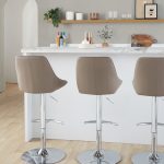 Diana Brown Faux Leather Chrome Contemporary Adjustable Barstool (Set of 2) 12 Diana Brown Faux Leather Chrome Contemporary Adjustable Barstool (Set of 2)