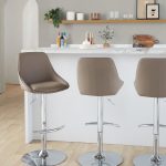 Diana Brown Faux Leather Chrome Contemporary Adjustable Barstool (Set of 2) 11 Diana Brown Faux Leather Chrome Contemporary Adjustable Barstool (Set of 2)