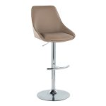 Diana Brown Faux Leather Chrome Contemporary Adjustable Barstool (Set of 2) 14 Diana Brown Faux Leather Chrome Contemporary Adjustable Barstool (Set of 2)
