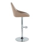 Diana Brown Faux Leather Chrome Contemporary Adjustable Barstool (Set of 2) 15 Diana Brown Faux Leather Chrome Contemporary Adjustable Barstool (Set of 2)