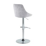 Diana Chrome Grey Corduroy Contemporary Adjustable Bar Stools (Set of 2) 19 Diana Chrome Grey Corduroy Contemporary Adjustable Bar Stools (Set of 2)