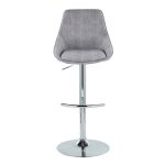 Diana Chrome Grey Corduroy Contemporary Adjustable Bar Stools (Set of 2) 21 Diana Chrome Grey Corduroy Contemporary Adjustable Bar Stools (Set of 2)