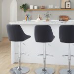 Diana Chrome and Black Faux Leather Contemporary Barstool (Set of 2) 12 Diana Chrome and Black Faux Leather Contemporary Barstool (Set of 2)