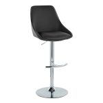 Diana Chrome and Black Faux Leather Contemporary Barstool (Set of 2) 14 Diana Chrome and Black Faux Leather Contemporary Barstool (Set of 2)