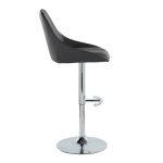 Diana Chrome and Black Faux Leather Contemporary Barstool (Set of 2) 15 Diana Chrome and Black Faux Leather Contemporary Barstool (Set of 2)
