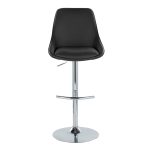 Diana Chrome and Black Faux Leather Contemporary Barstool (Set of 2) 18 Diana Chrome and Black Faux Leather Contemporary Barstool (Set of 2)