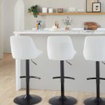 Diana Contemporary Black White Adjustable Barstools (Set of 2) 12 Diana Contemporary Black White Adjustable Barstools (Set of 2)
