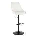 Diana Contemporary Black White Adjustable Barstools (Set of 2) 14 Diana Contemporary Black White Adjustable Barstools (Set of 2)
