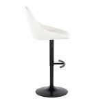 Diana Contemporary Black White Adjustable Barstools (Set of 2) 15 Diana Contemporary Black White Adjustable Barstools (Set of 2)