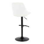 Diana Contemporary Black White Adjustable Barstools (Set of 2) 16 Diana Contemporary Black White Adjustable Barstools (Set of 2)